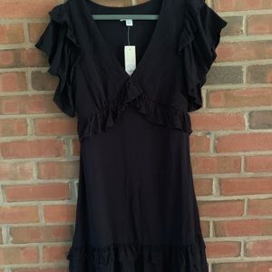 Black ruffle dress